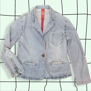 Star Blue Jeans Blazer Style Jacket Large
